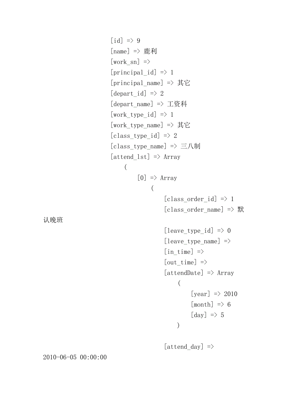 xx矿考勤报表原始结构_第2页