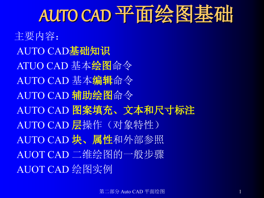 Auto CAD平面绘图_第1页