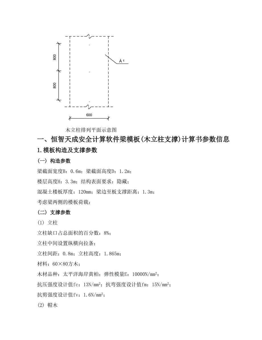 恒智天成安全计算软件梁模板(木立柱支撑)计算书_第2页