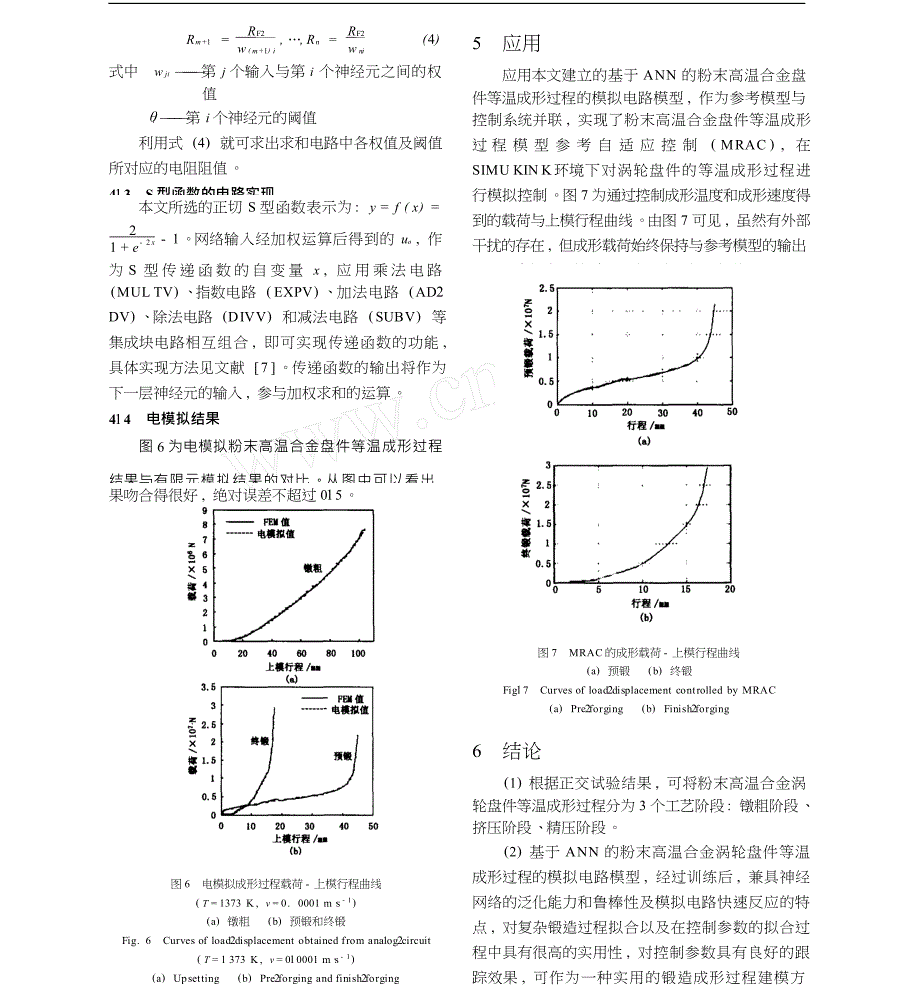 基于ANN的涡轮盘等温成形过程模拟电路模型_第4页