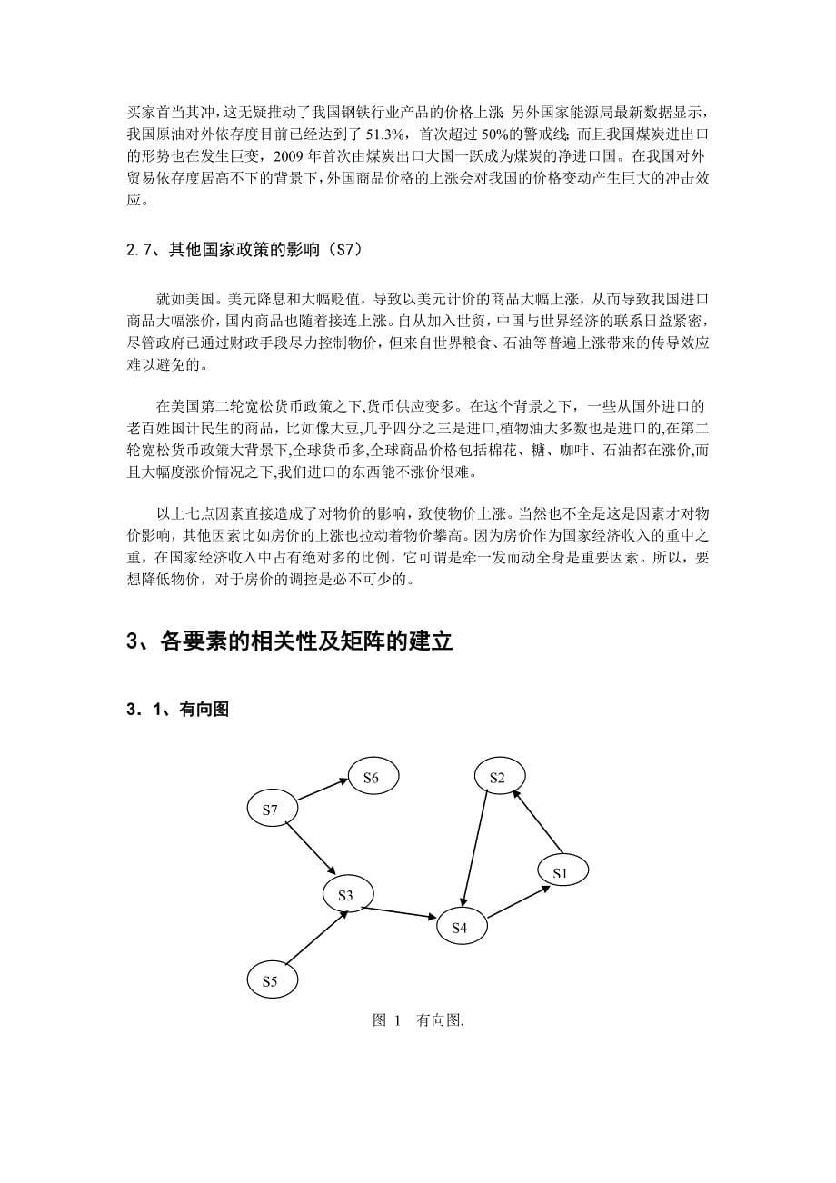 应用解释结构模型分析国内物价上涨_第5页