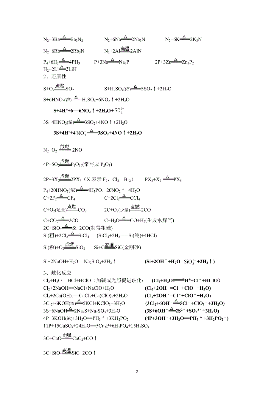 高中化学方程式(超全)_第2页