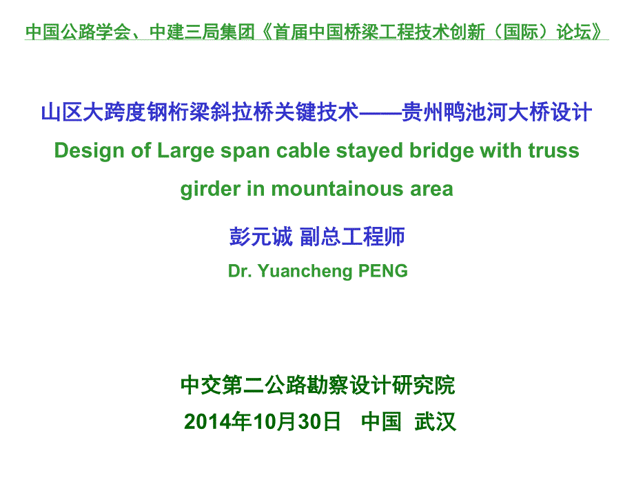 山区大跨度钢桁梁斜拉桥关键技术_第1页