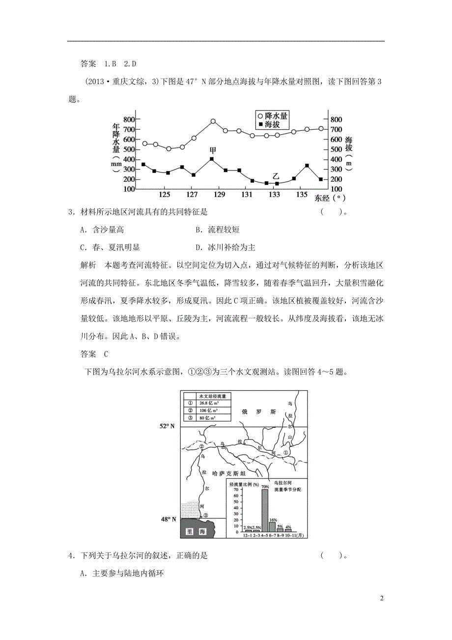 2014届高考地理二轮复习 第二部分 专题三 水体运动规律_第2页