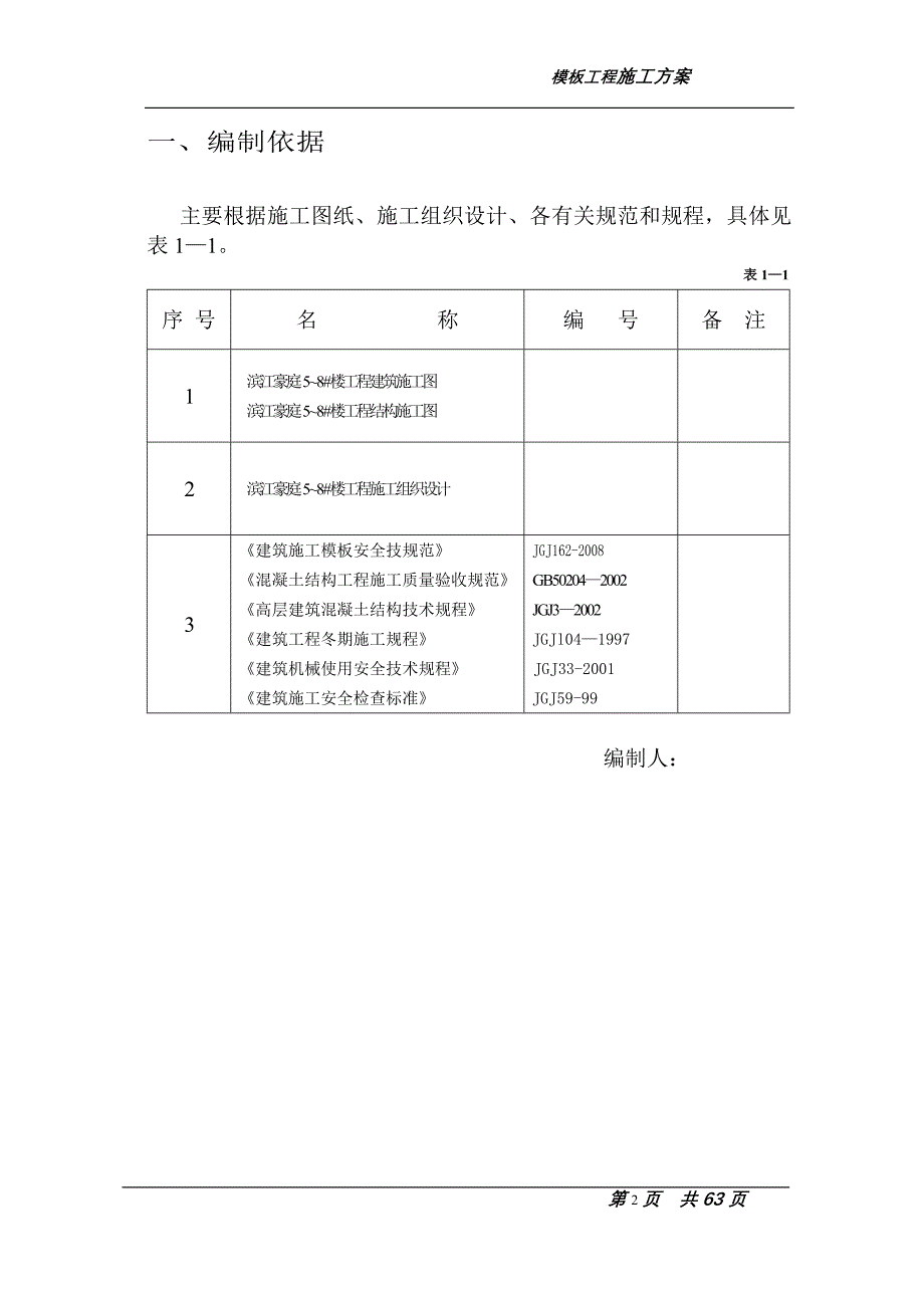 滨江豪庭模板工程施工方案_第2页
