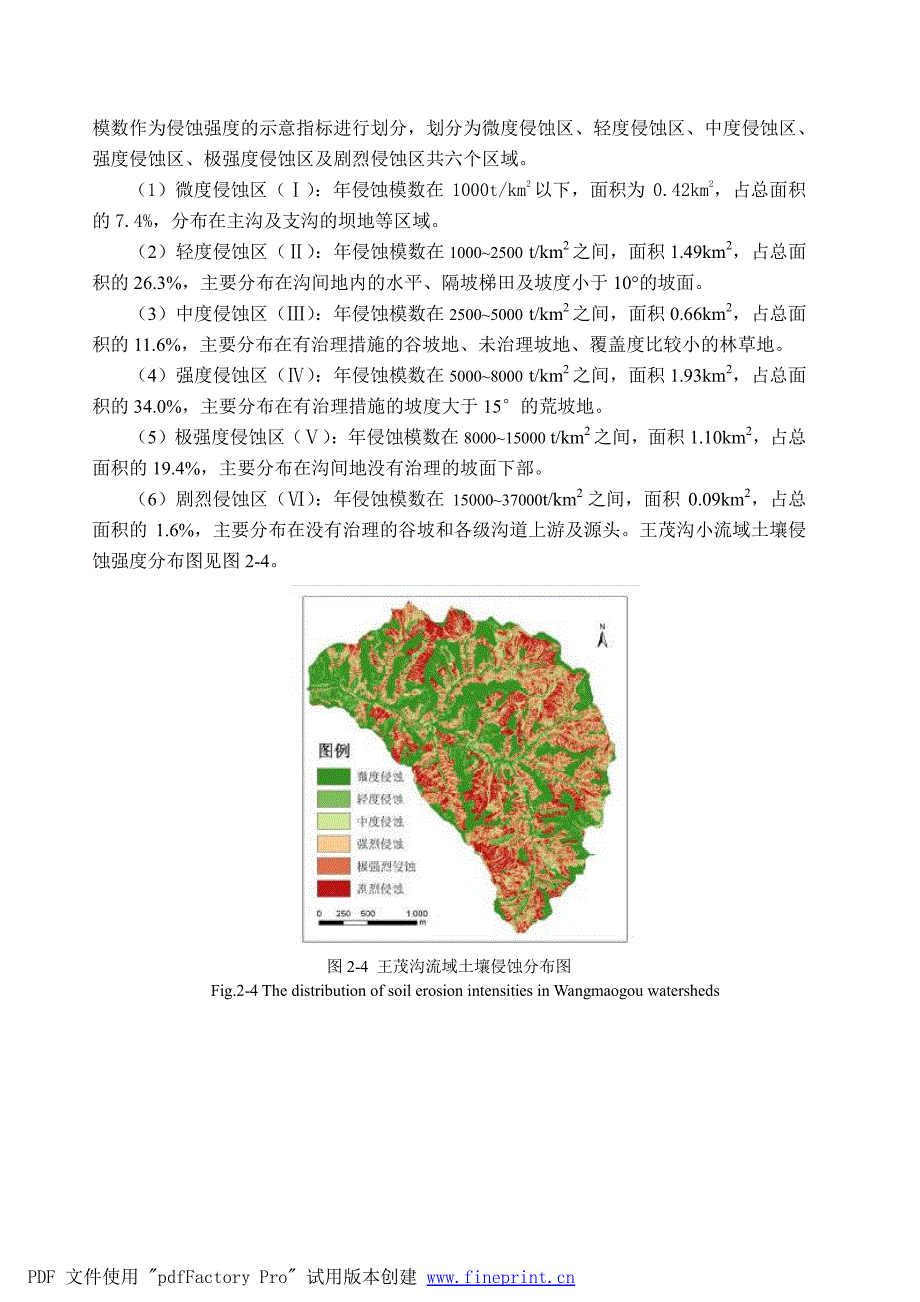 王茂沟流域概况、下垫面状况_第4页