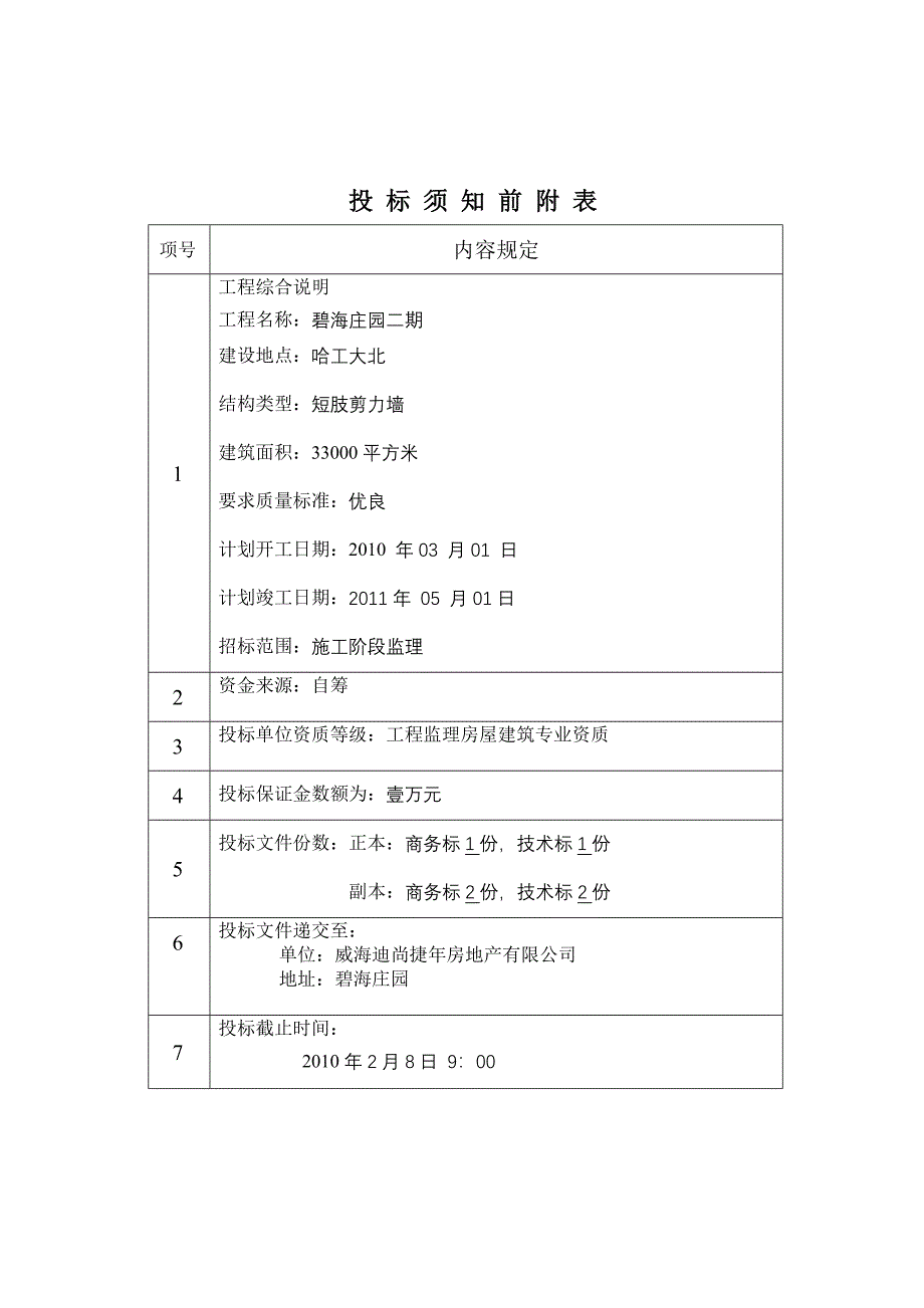 碧海庄园二期工程监理招标文件_第2页