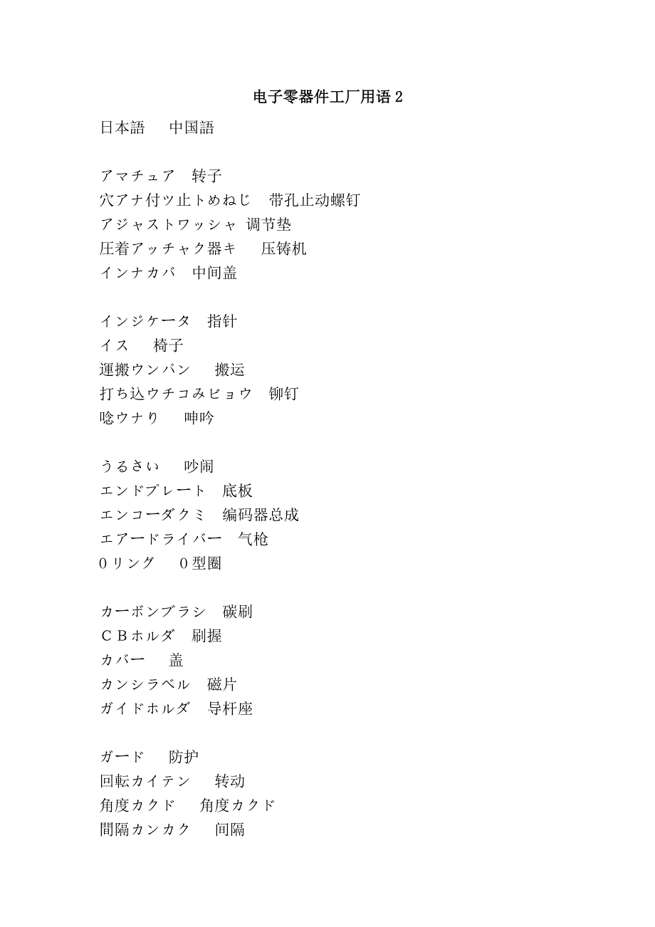 电子零器件工厂用语2_第1页