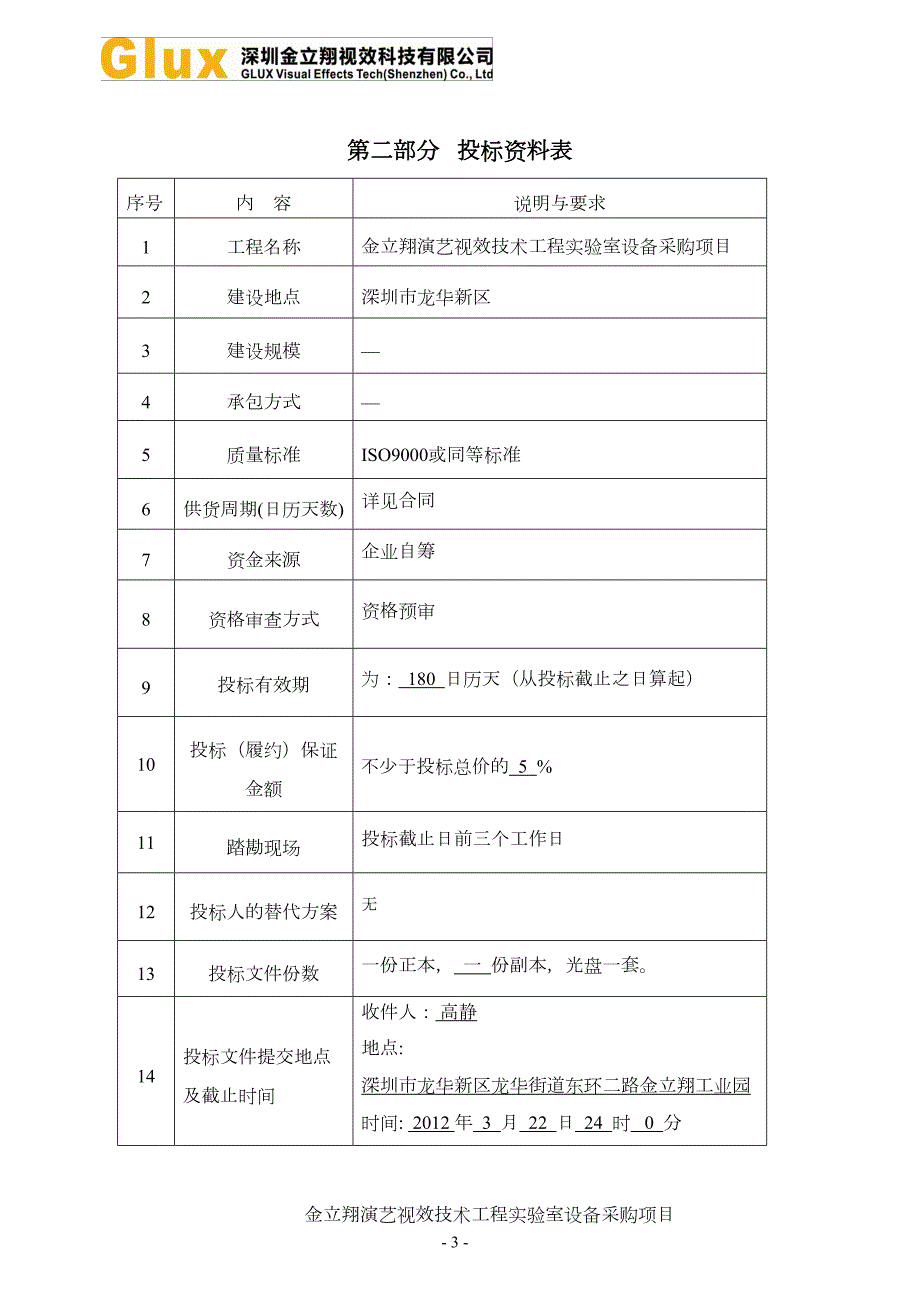 金立翔视效技术实验室设备采购招标文件(最低价法)_第4页