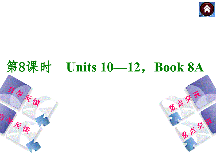2014人教版英语复习方案《教材考点梳理》第8课时 Units 10—12,Book 8A_第1页