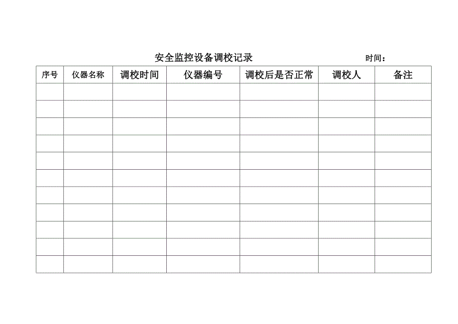 安全监控设备调校记录_第2页