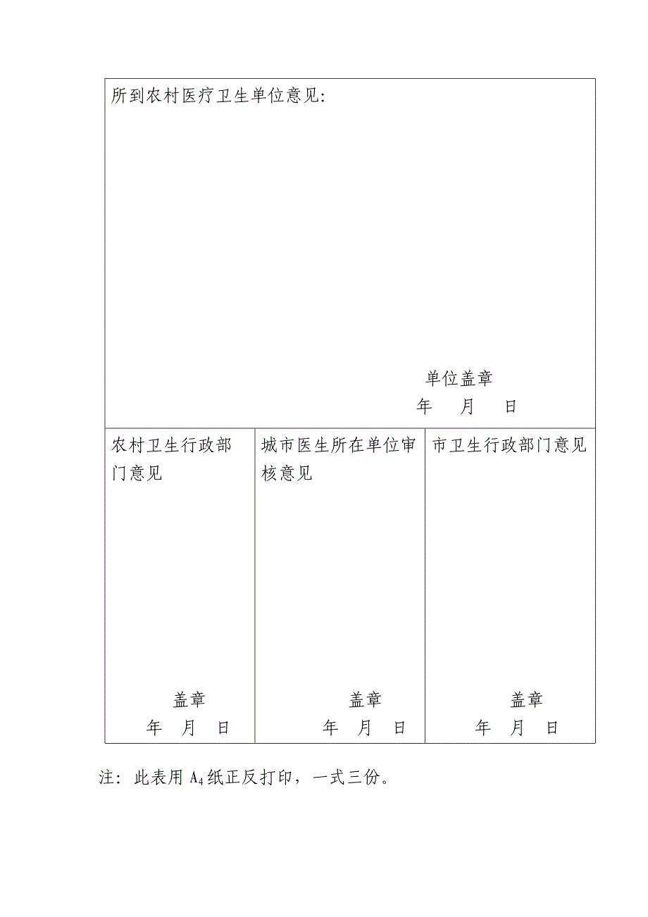 城市医生到农村服务鉴定表_第2页