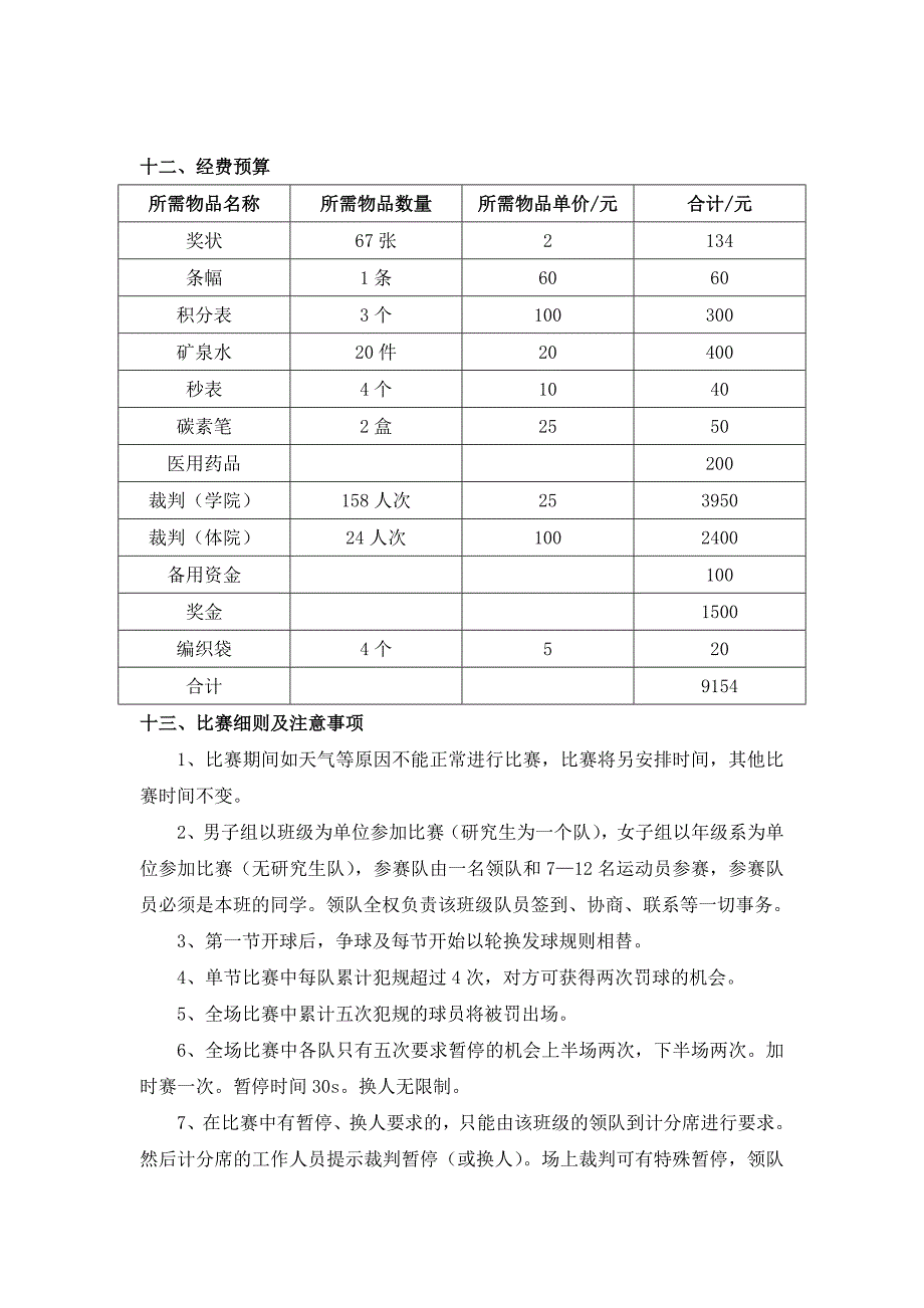 2013-2014学年上学期麦克斯韦杯篮球赛策划案 方案一_第4页