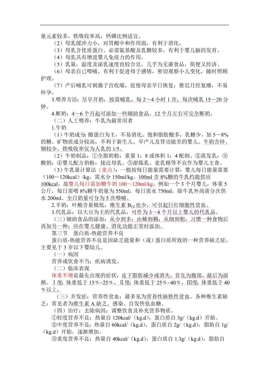 儿科高效复习笔记_第5页