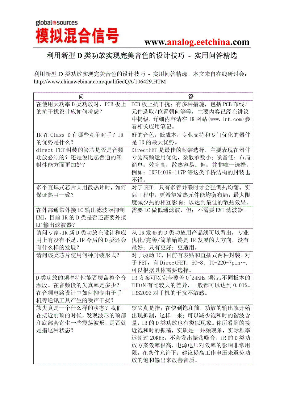 D类功放相关问题_第1页