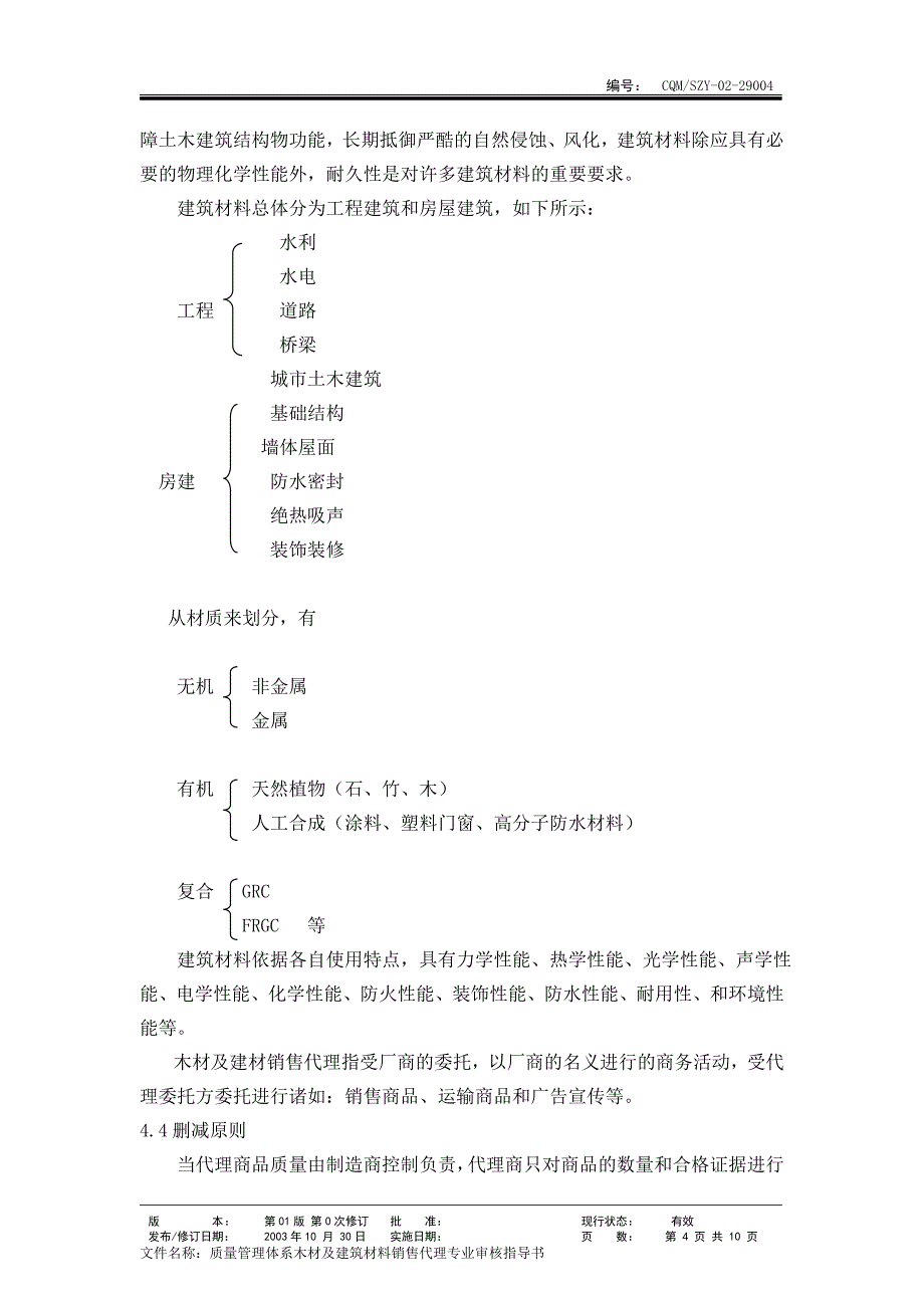 29004木材建材代理  (质量管理体系专业审核指导书)_第4页