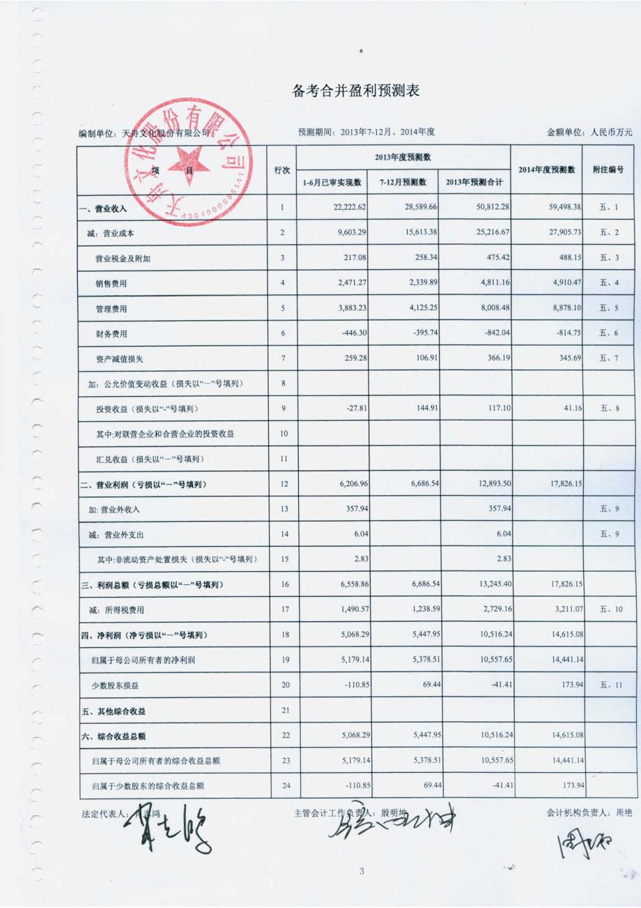 天舟文化：备考合并盈利预测审核报告_第4页