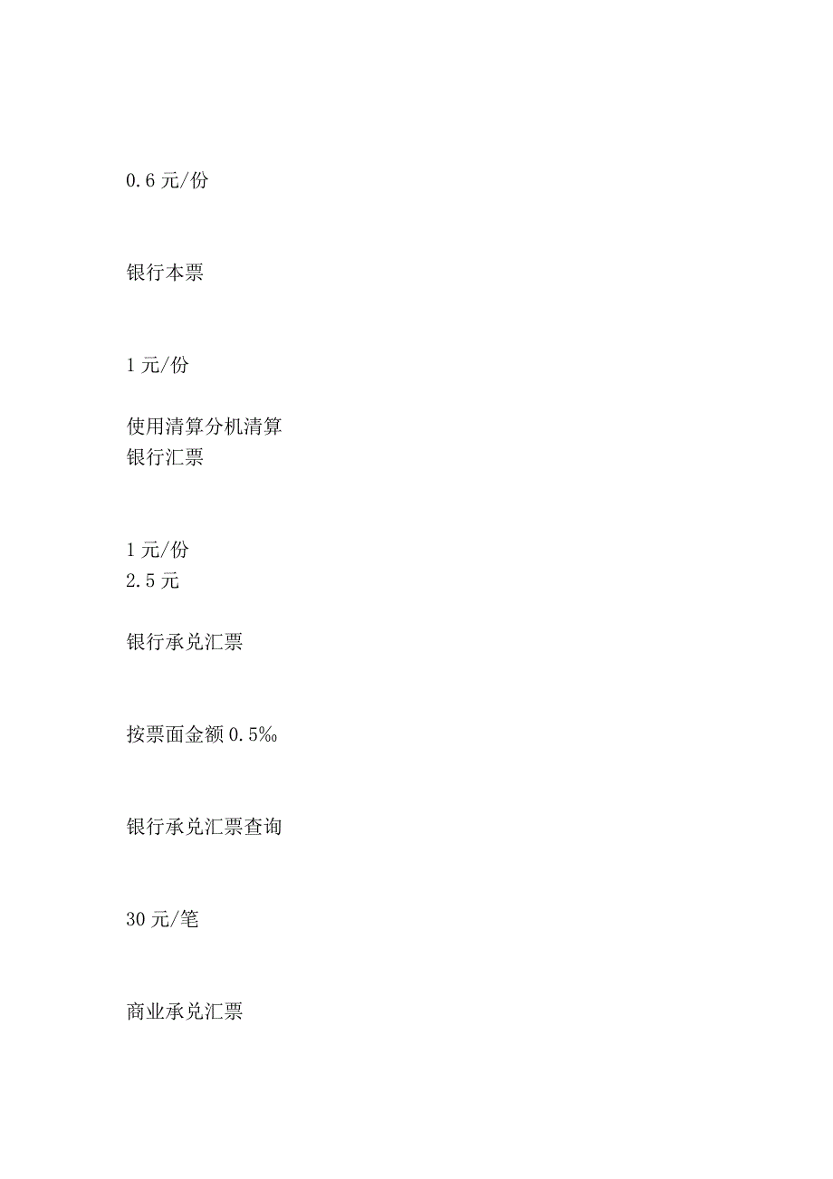 温州银行人民币结算业务、外汇业务收费标准公告_第2页