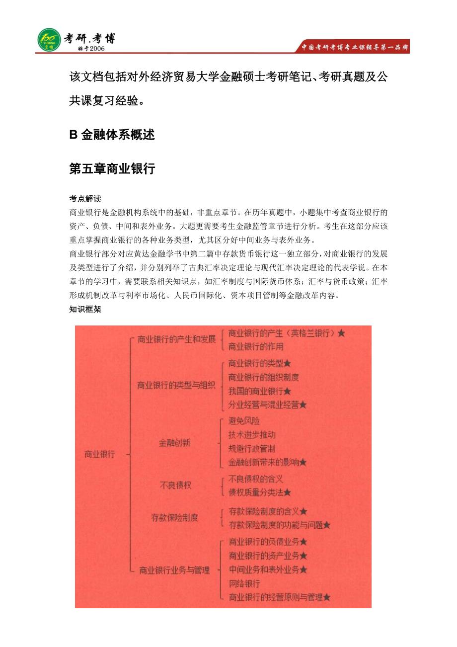 2016年对外经济贸易大学金融硕士考研笔记资料真题1_第1页