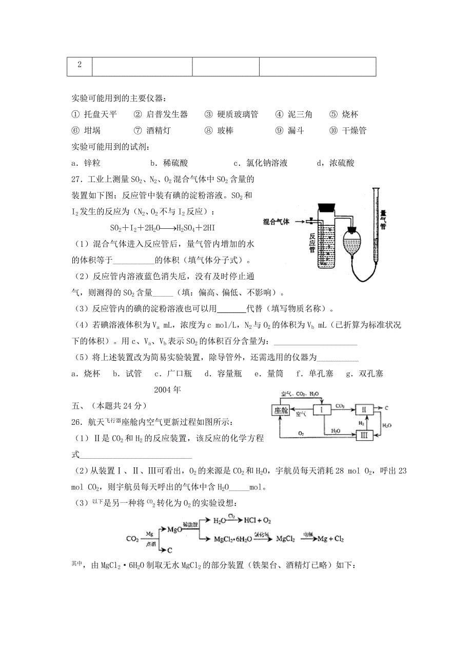 上海十年高考化学试题分类----5、实验题_第5页