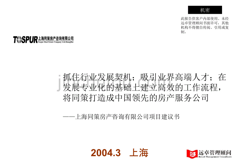 远卓-上海同策房产咨询有限公司项目建议书_第1页