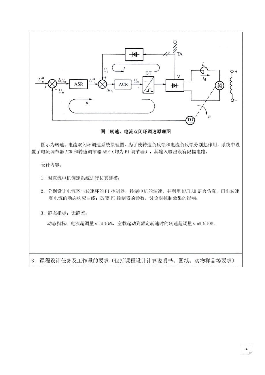 双闭环直流电机的控制与调速（实物模型）制理论课程设计_第5页