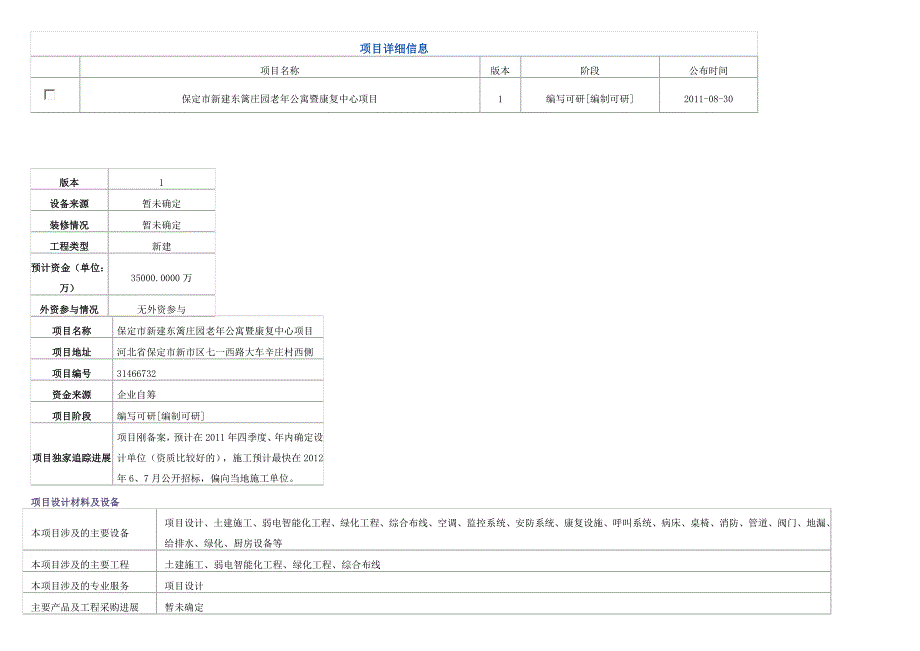 保定市新建东篱庄园老年公寓暨康复中心项目 8-30_第1页