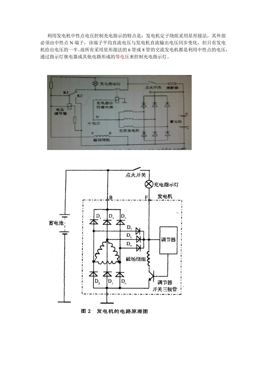 利用发电机中性点电压控制充电指示_第1页