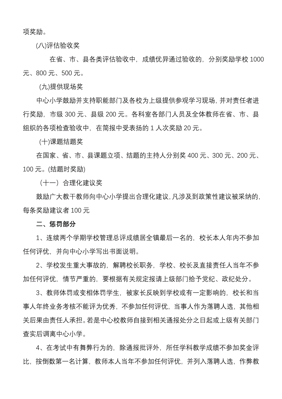 黑林小学学校管理工作奖惩暂行规定_第4页