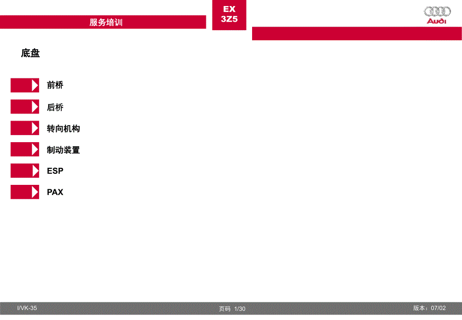 奥迪汽车技术参数_第1页