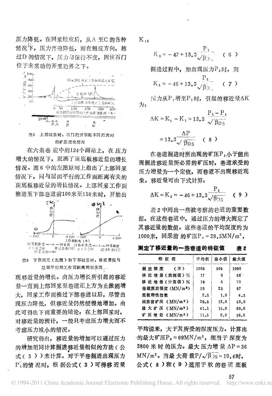 岩巷顶底板移近量预计及其支护形式的确定_第5页