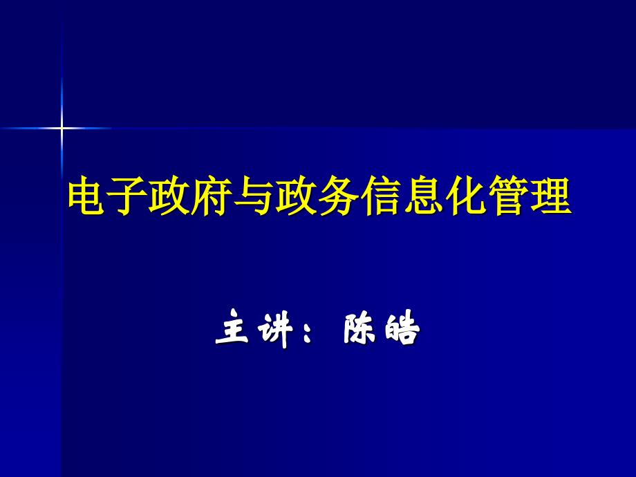 电子政府与信息化管理_第1页