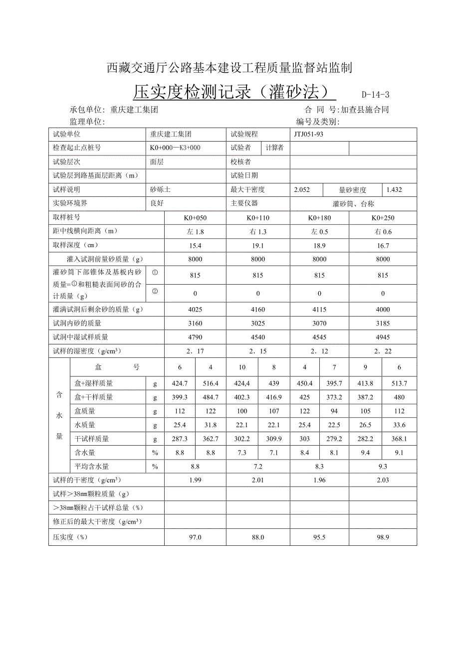 压实度检测记录_第1页