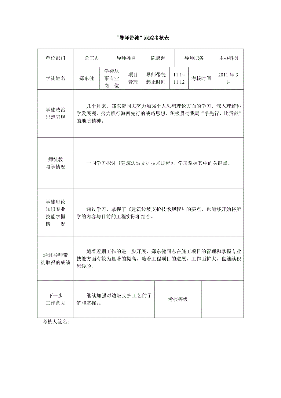 “导师带徒”跟踪考核表_第1页