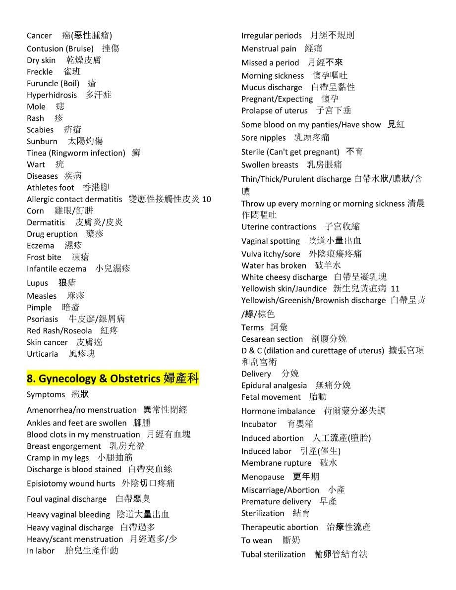 英中常用医学词汇_第5页