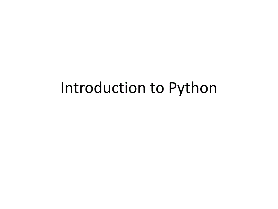 Introduction to Python_第1页
