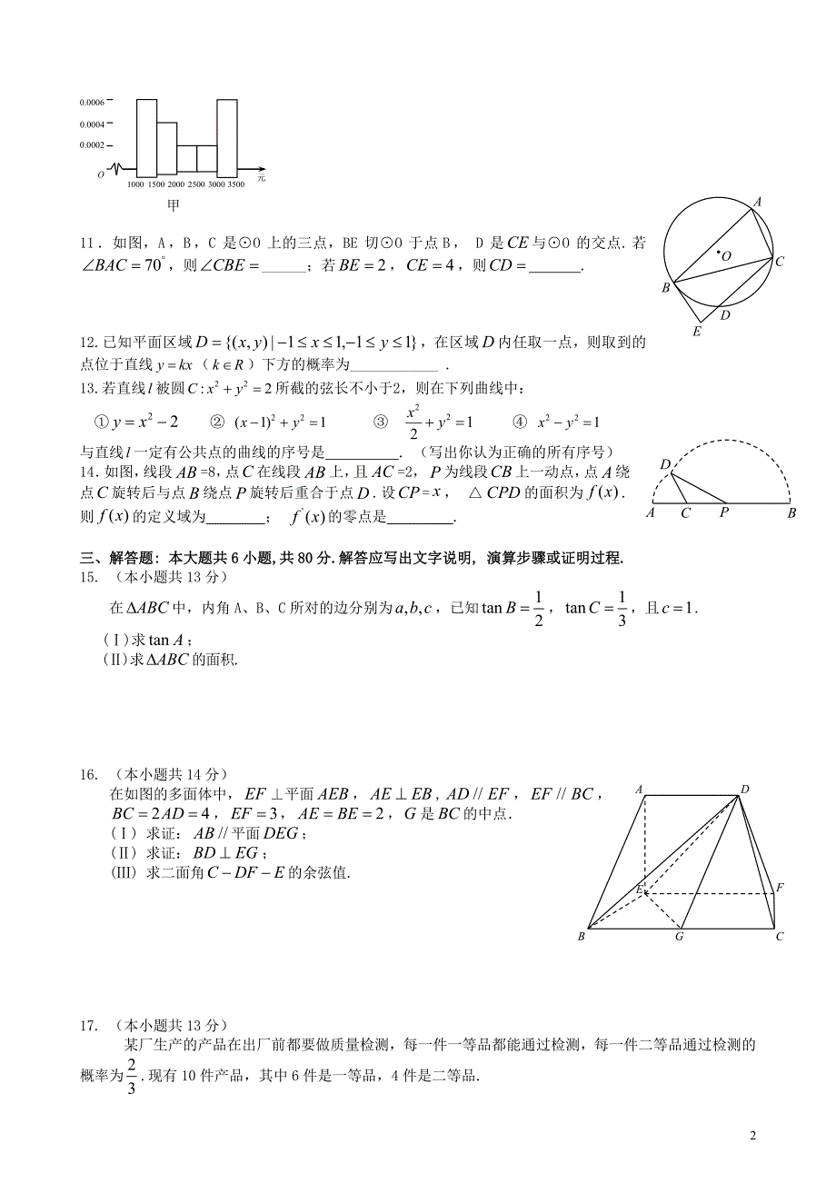 高考冲刺卷数 学10_第2页