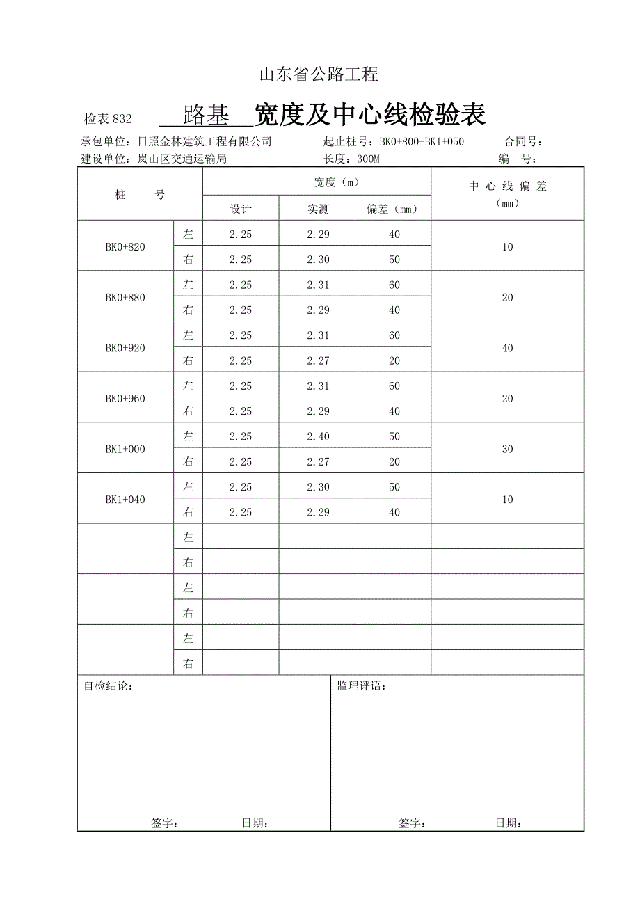 检表832基层宽度及中心线检验表_第4页