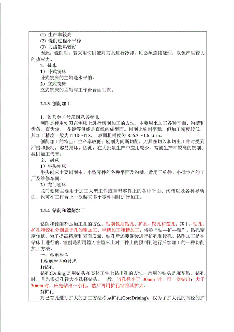 机械加工方法(总结)_第2页