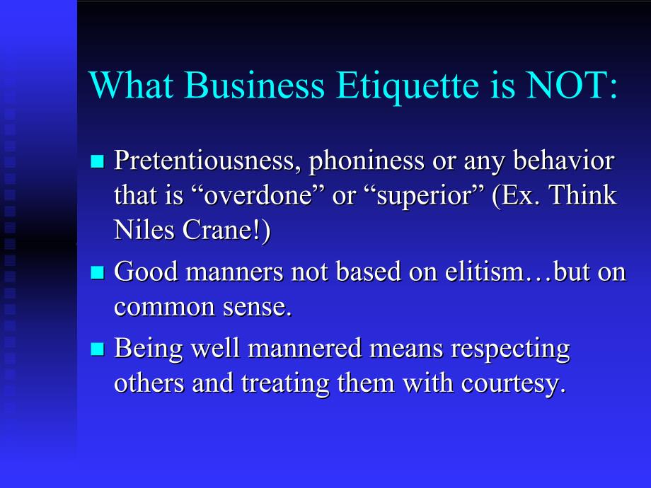 Business Etiquette presentation - topics and body_第4页