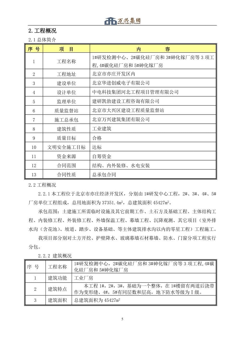 碳化硅单晶片一期工程施工组织总设计(终)_第5页