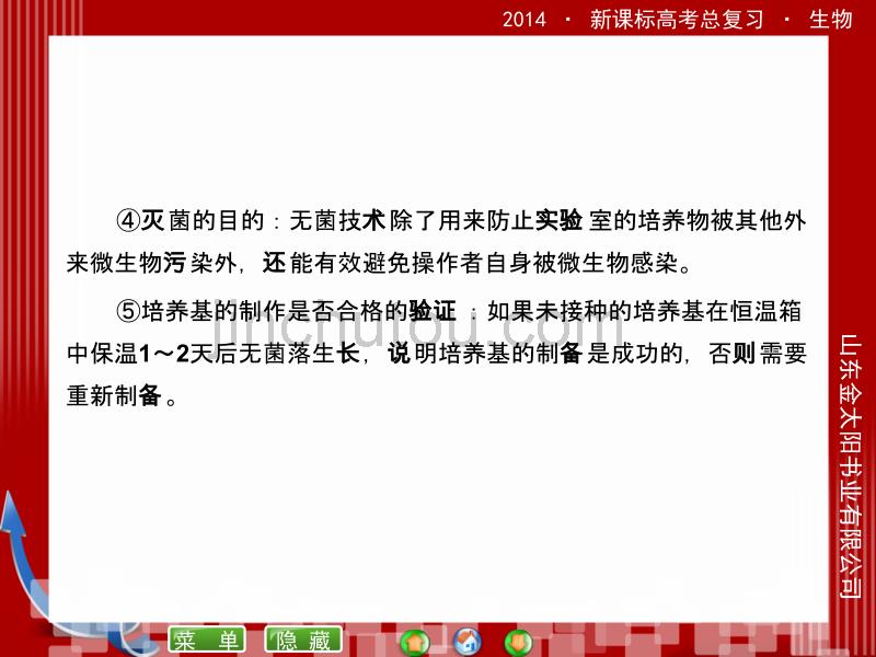 2014届新课标高考生物总复习同步课件：选修一 阶段归纳整合_第4页