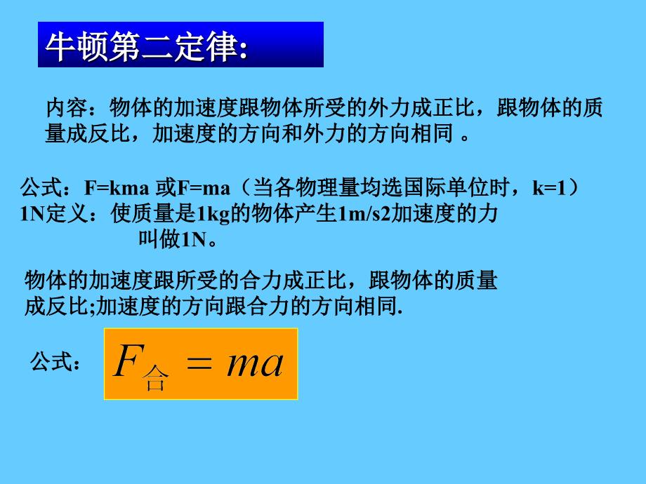 高二物理 牛顿定律人教版_第3页