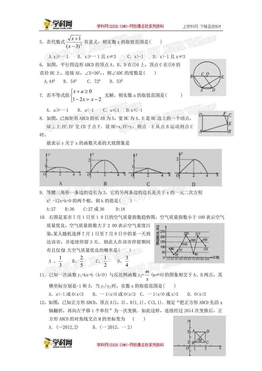 2014年中考数学真题及答案-山东潍坊数学_第2页