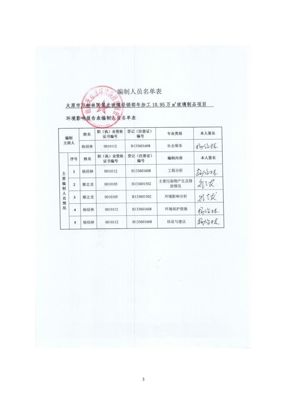 山西省太原市太原市万柏林区星光玻璃经销部年加工1095万㎡玻璃制品项目1_第3页