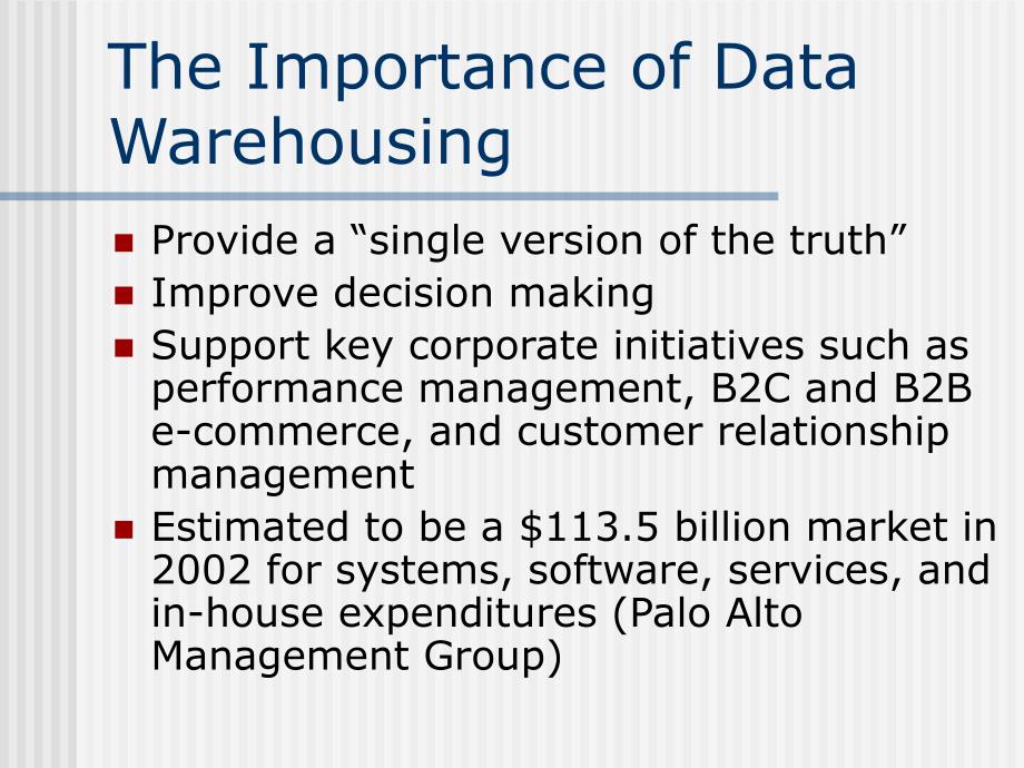 数据仓库讲义之Recent Developments in Data Warehousing_第3页