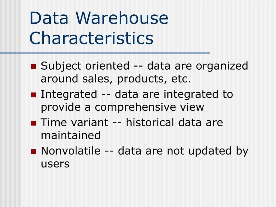 数据仓库讲义之Recent Developments in Data Warehousing_第5页
