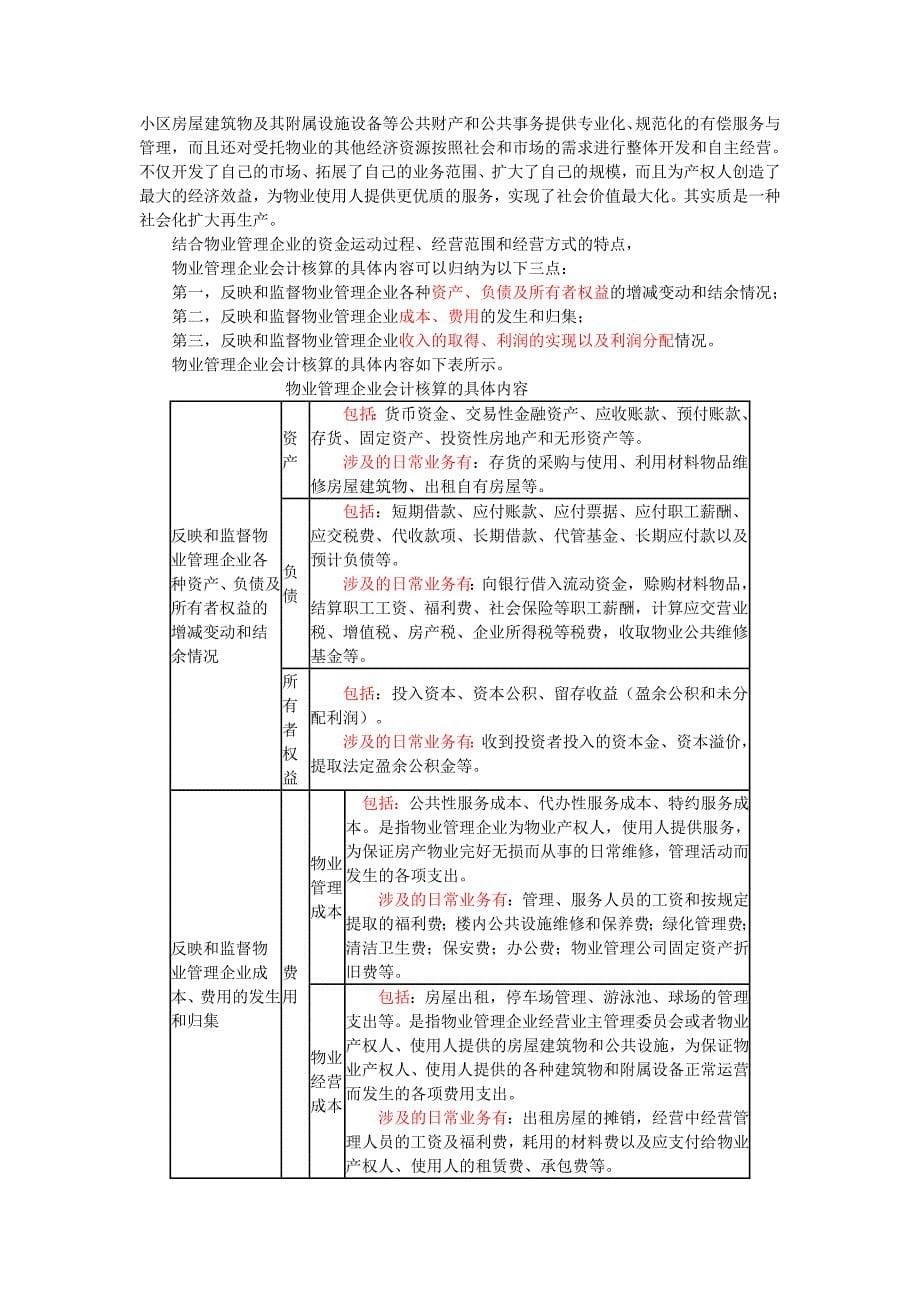 物业管理企业的设立与会计工作组织的建立_第5页