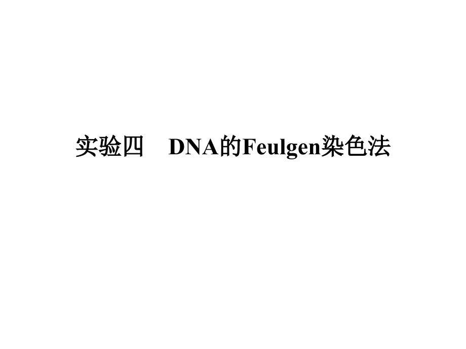 实验四 DNA的Feulgen染色法_第1页