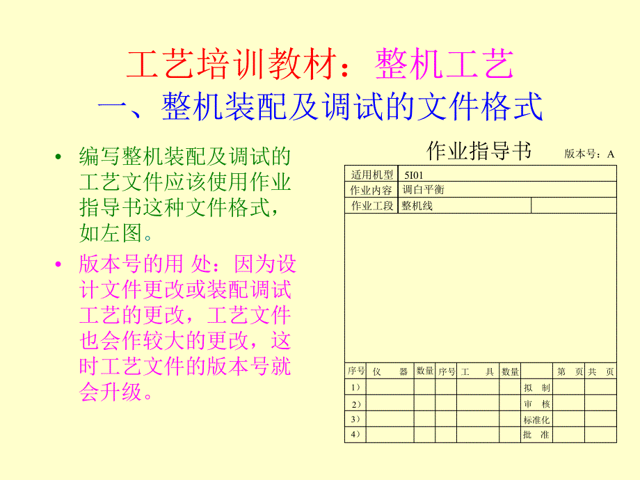 工艺培训教材：整机工艺_第1页